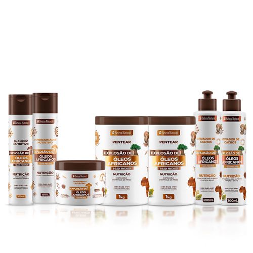 Mega Kit Explosão de Óleos Africanos + Ativador de Cachos 300ml | bn.Cachos